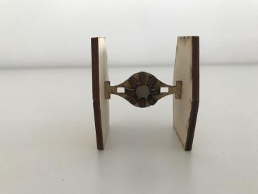 TIE Fighter from Star Wars as laser cut model - front view